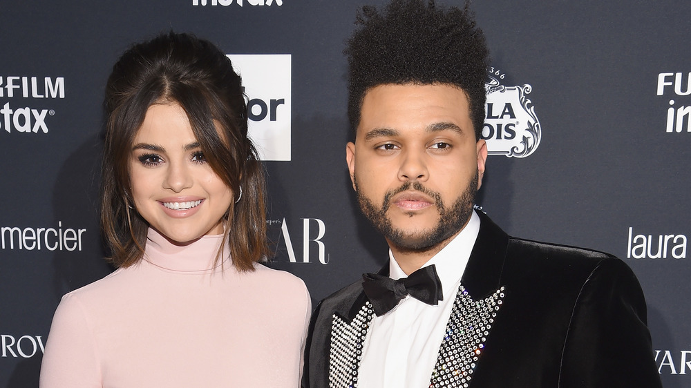 The Weeknd and Selena Gomez on the red carpet