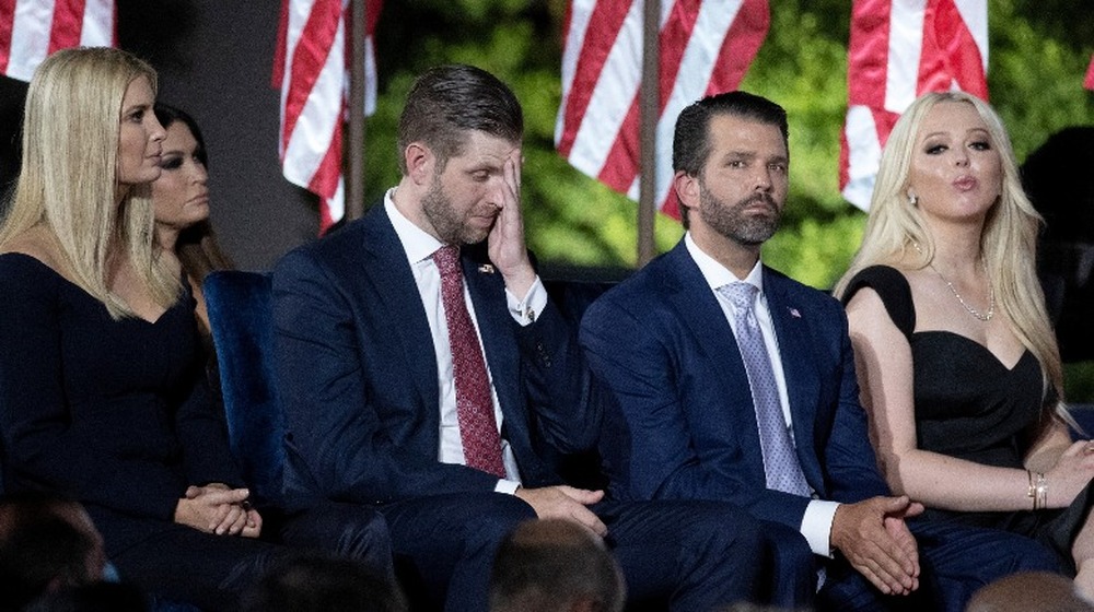 Ivanka, Eric, Donald Jr., and Tiffany Trump sitting at an event