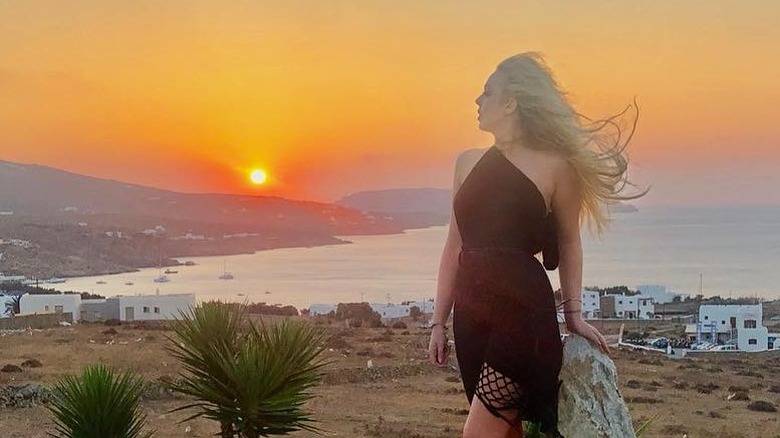 Tiffany Trump posing in Greece