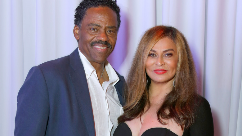 Richard Lawson and Tina Knowles smiling