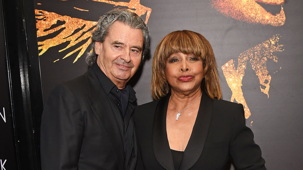 Erwin Bach and Tina Turner pose together 