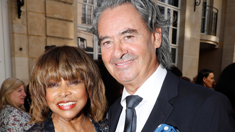 Tina Turner posing with Erwin Bach