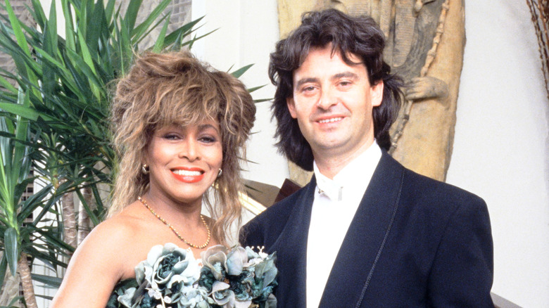 Tina Turner posing with Erwin Bach