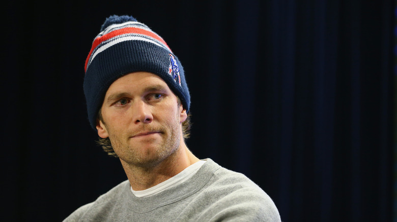 Tom Brady at a Deflategate press conference