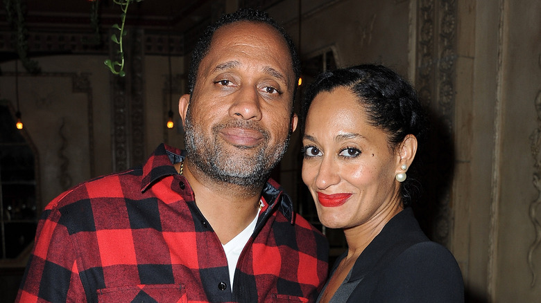 Kenya Barris and Tracee Ellis Ross smiling