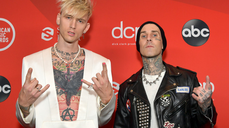 Machine Gun Kelly and Travis Barker on the red carpet