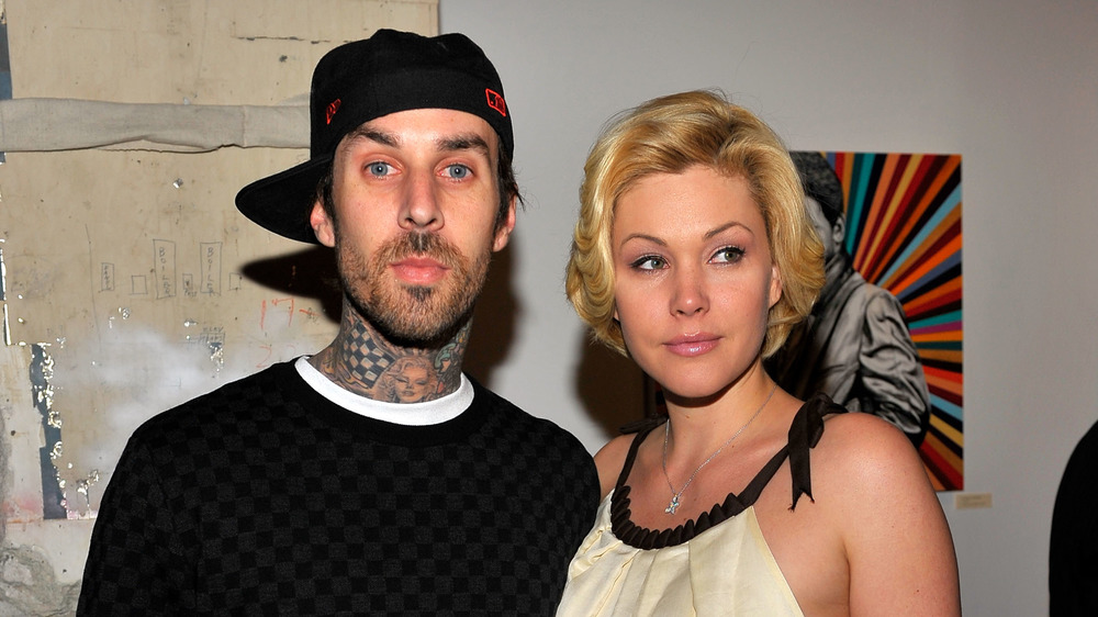 Travis Barker with ex-wife Shanna Moakler at an event