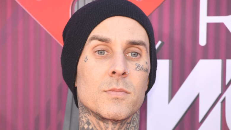 Travis Barker attends the iHeart Radio Music Awards in 2019