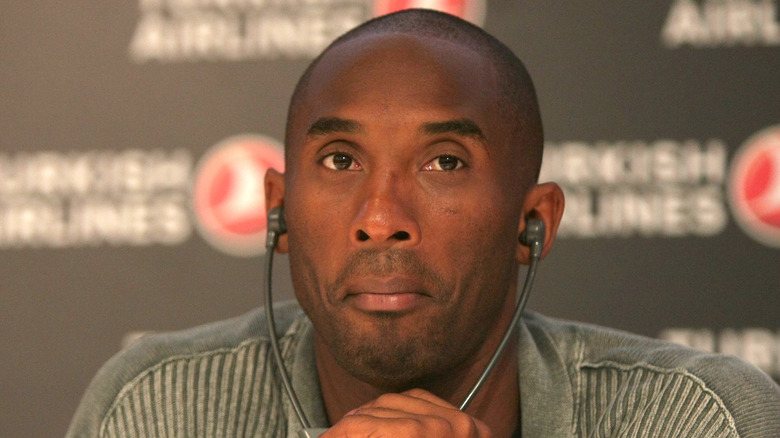 Kobe Bryant at a press conference