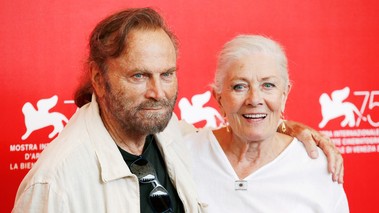 Franco Nero and Vanessa Redgrave posing together in 2018