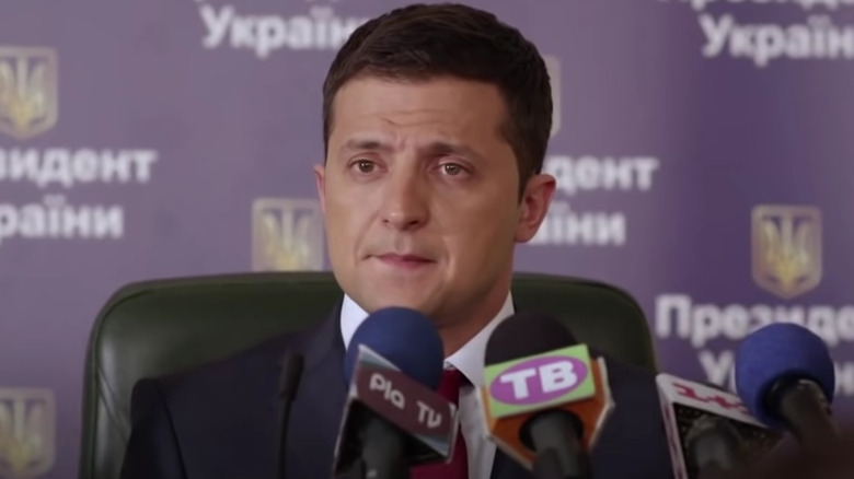 Volodymyr Zelenskyy speaking