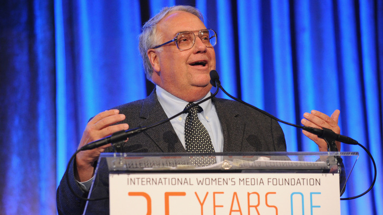 Howard Buffett speaking at podium