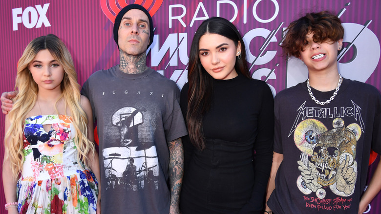 Travis Barker with his and Shanna Moakler's children