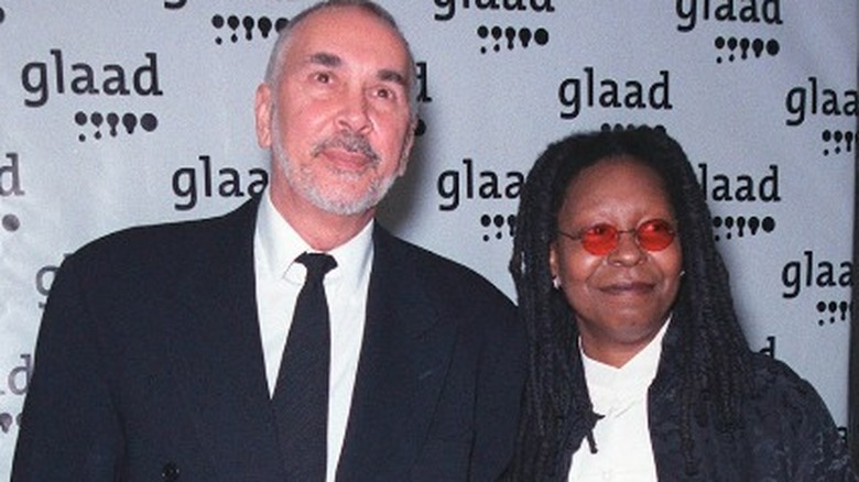 Frank Langella and Whoopi Goldberg posing together