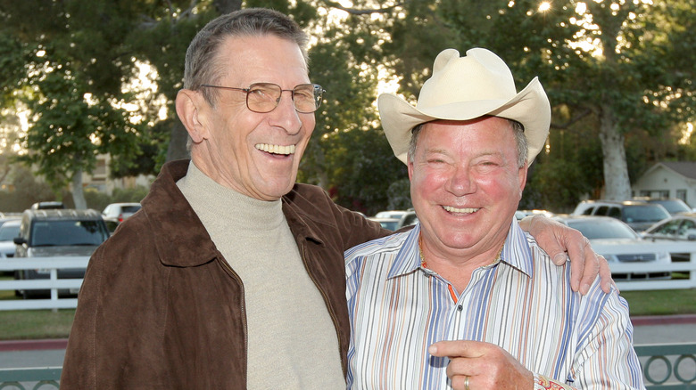 William Shatner and Leonard Nimoy laughing