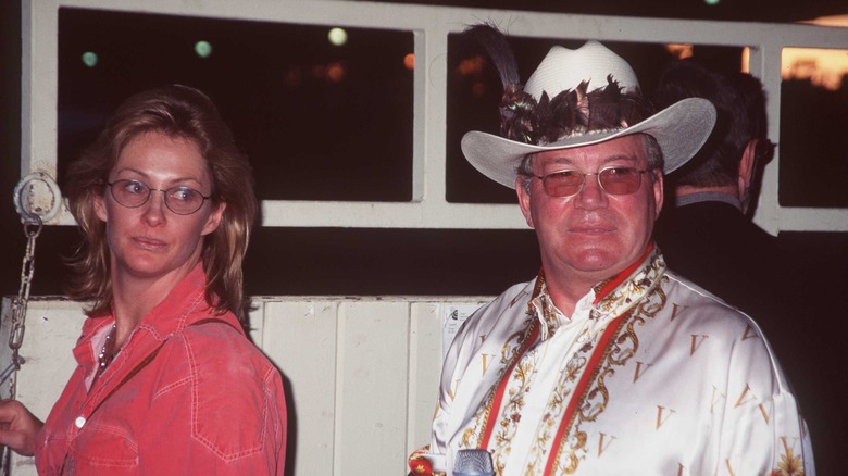 William Shatner and Nerine Kidd at the races