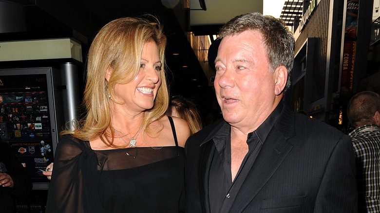 Elizabeth Martin and William Shatner smiling