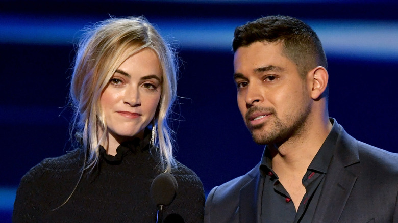 Emily Wickersham and Wilmer Valderrama onstage