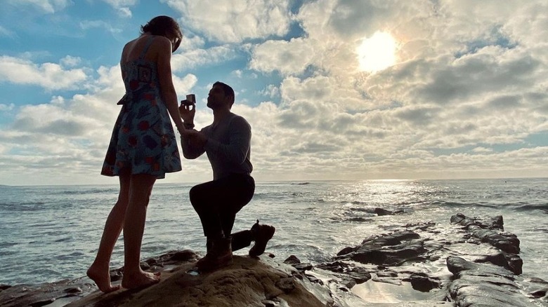 Wilmer Valderrama proposing on beach