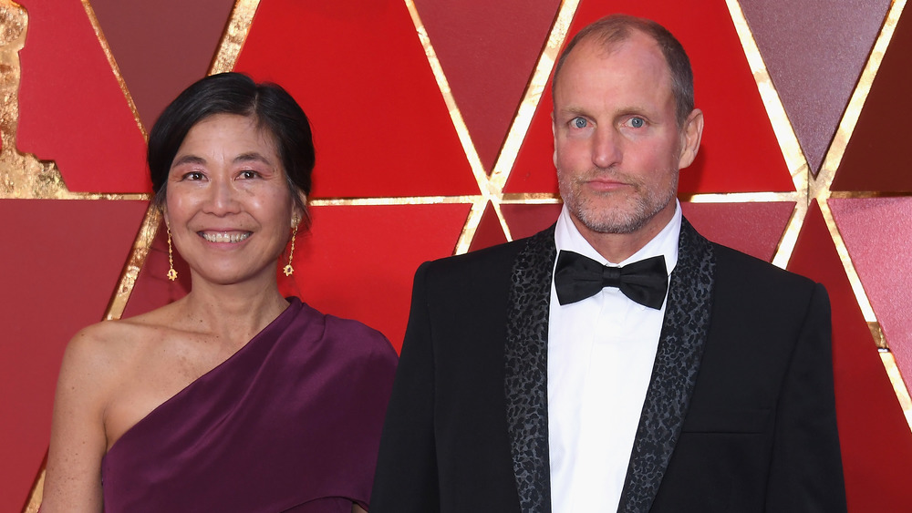 Laura Louie and Woody Harrelson at Oscars