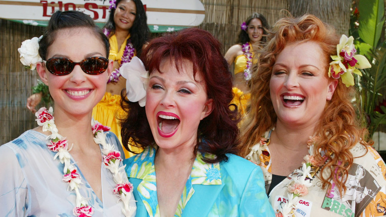 Ashley Judd, Naomi Judd, and Wynonna Judd laughing