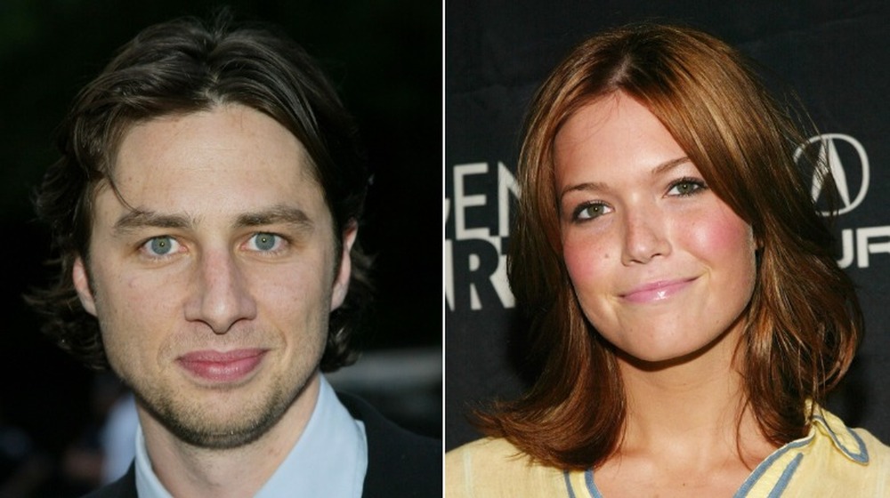 Zach Braff and Mandy Moore at separate red carpet events