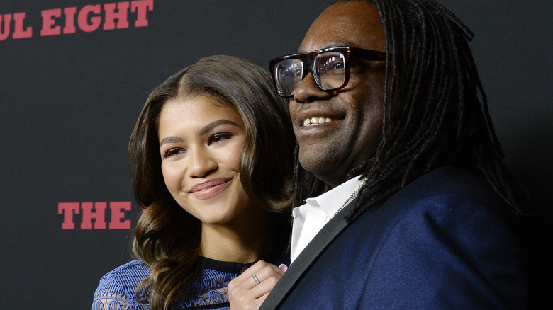 Zendaya and father Kazembe Ajamu Coleman smiling