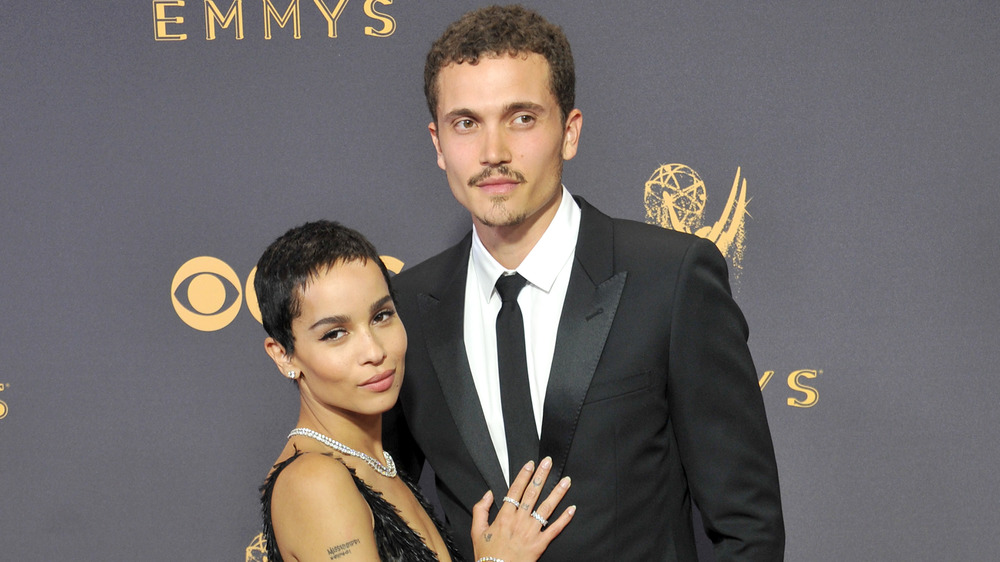 Zoe Kravitz and Karl Glusman at the Emmys