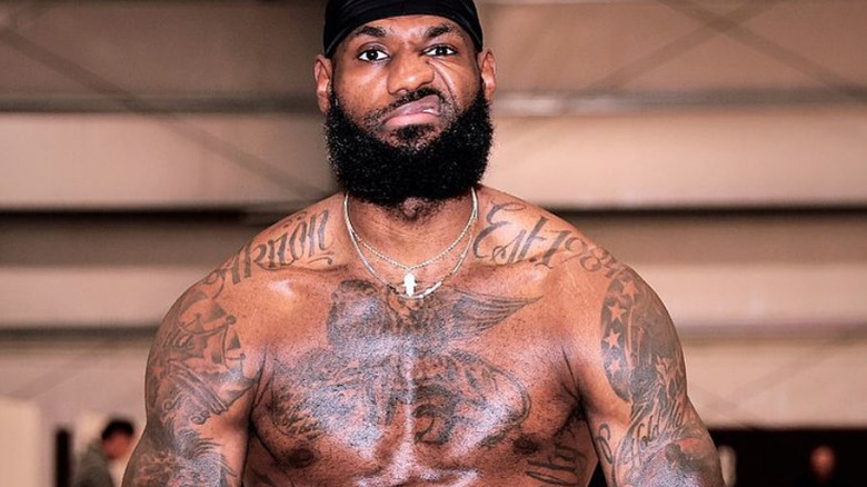 Fan shares his giant fullback LeBron James tattoo with LeBron James as  one does Photo  Lebron james tattoos Lebron james Lebron