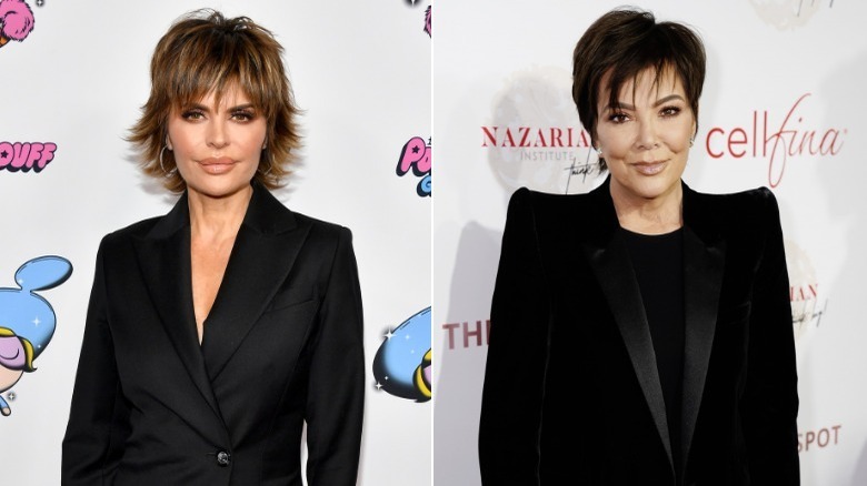 Kris Jenner and Lisa Rinna posing red carpet