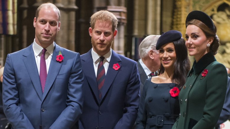 Prince William, Prince Harry, Meghan Markle, Duchess of Sussex and Kate Middleton