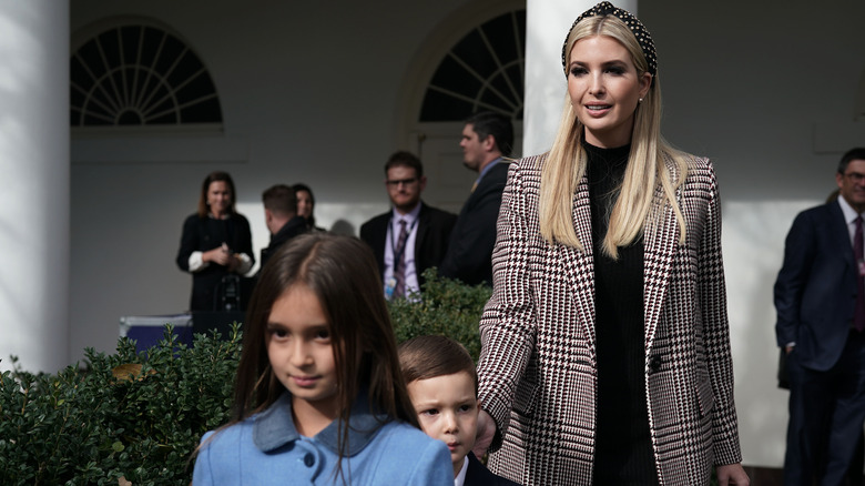 Ivanka Trump walking with her kids