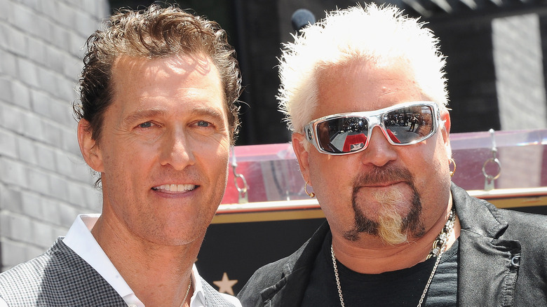 Matthew McConaughey and Guy Fieri posing together