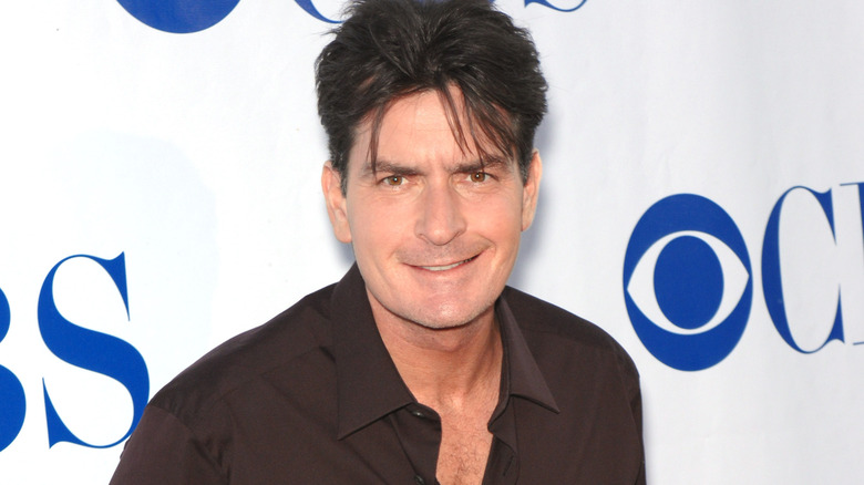 Charlie Sheen smiling