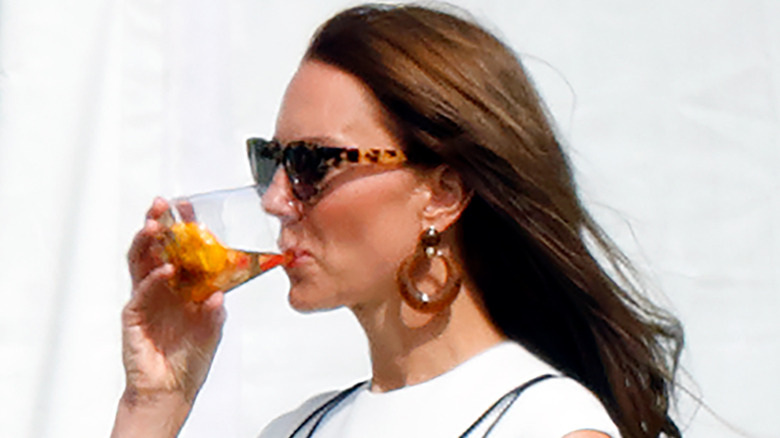 Kate Middleton drinking