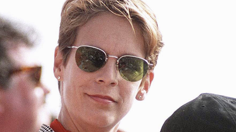 Jamie Lee Curtis wearing sunglasses