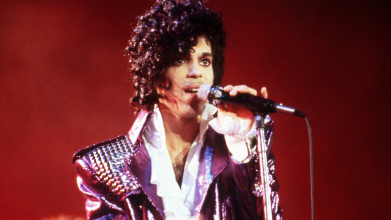 Prince performing onstage