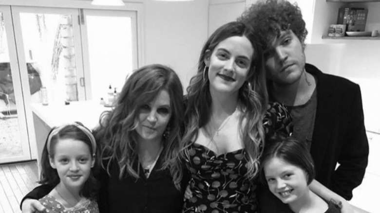 Lisa Marie Presley, Riley and Benjamin Keough and Finley and Harper Lockwood