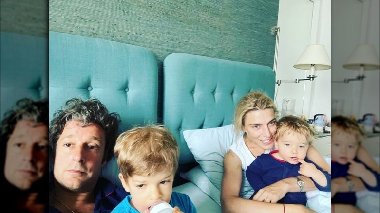 Clarissa Ward's husband, her two sons, Clarissa Ward in bed snuggling 