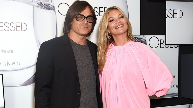 Kate Moss and Mario Sorrenti posing together