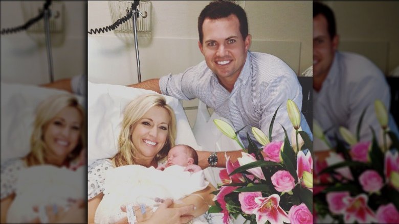 Ainsley Earhardt, baby Hayden, William Proctor in the hospital right after Hayden's birth