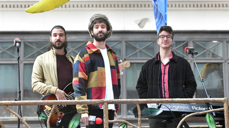 AJR performing at the 94th Annual Macy's Thanksgiving Day Parade