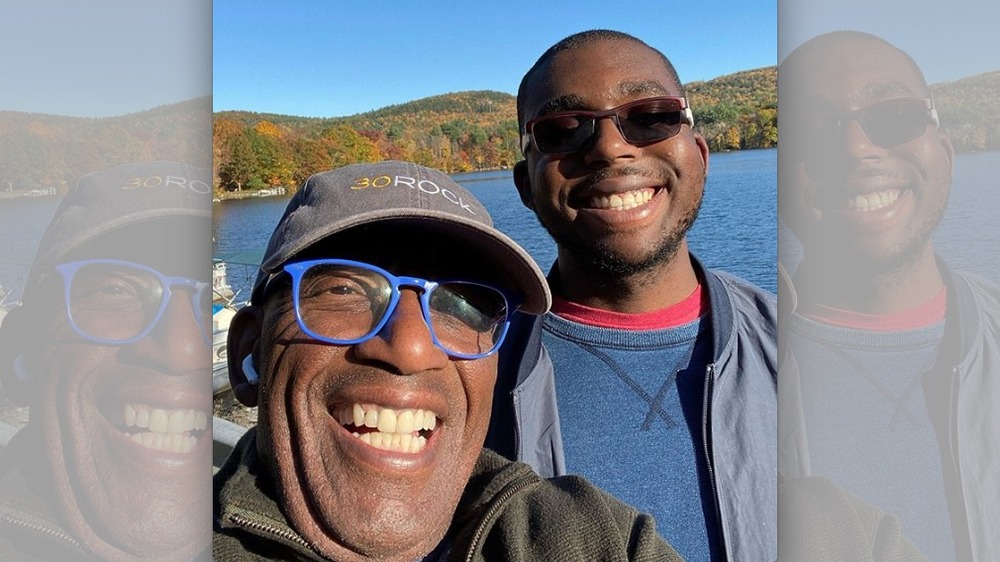 Al Roker and his son Nick Roker smiling for an Instagram selfie