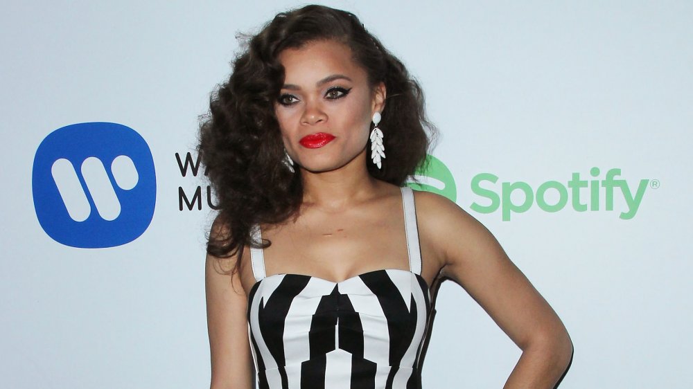 Andra Day posing on the red carpet