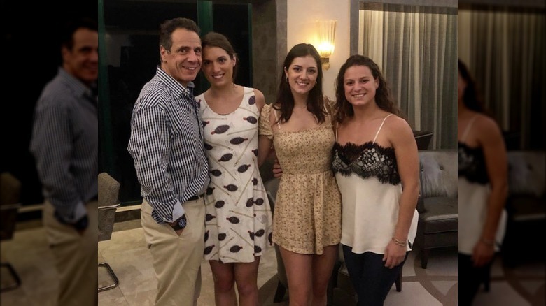 Andrew Cuomo and his daughters Mariah, Cara, and Michaela Cuomo