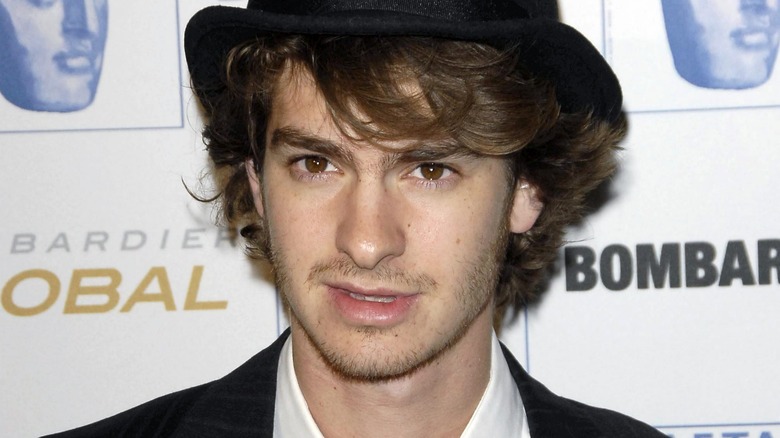 Andrew Garfield wearing a hat