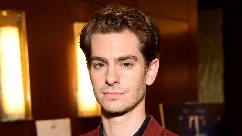 Andrew Garfield gives a serious look