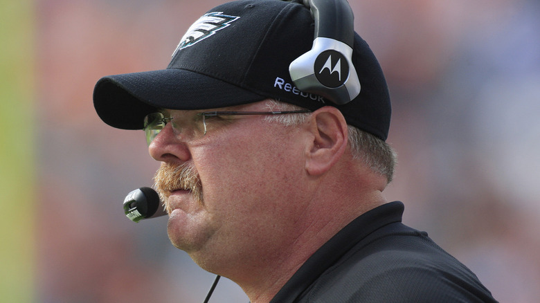 Andy Reid coaching the Philadelphia Eagles