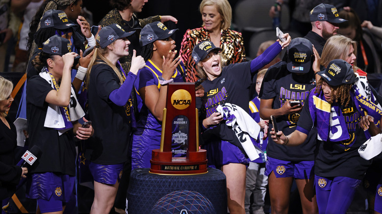 LSU Tigers celebrate NCAA Championship win