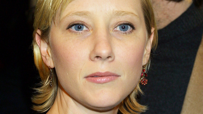 Anne Heche looking serious